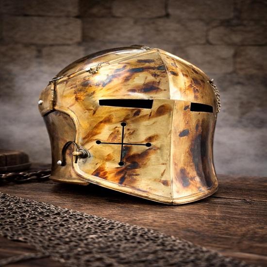 Шлем Барбута 18GA Стальной Шлем Барбута Отделка Барбута LARP, Косплей Хэллоуин Костюм Шлем Воина.