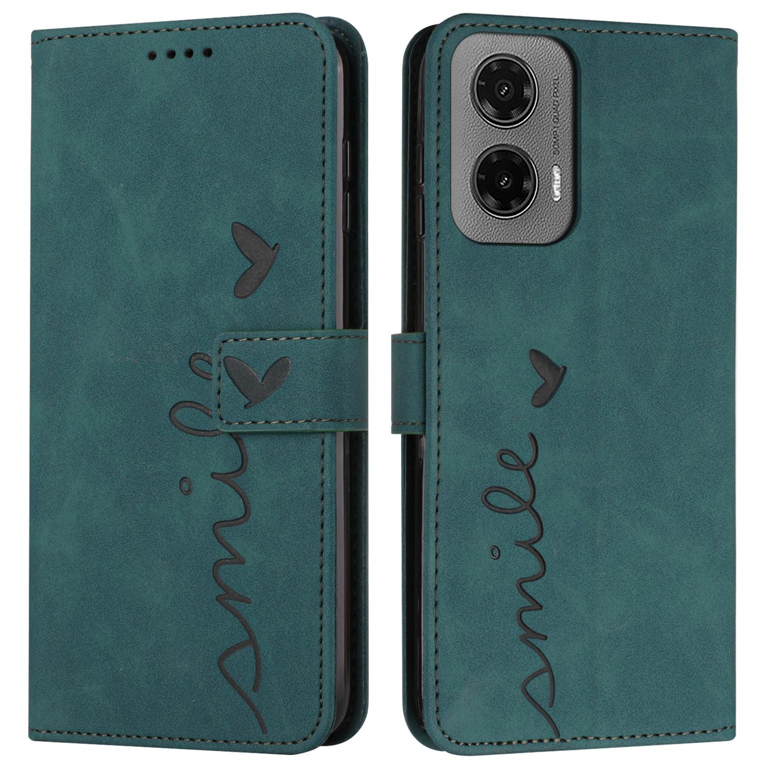 

For Motorola Moto G35 5G Case Viewing Stand PU Leather Phone Cover Imprinted Pattern C