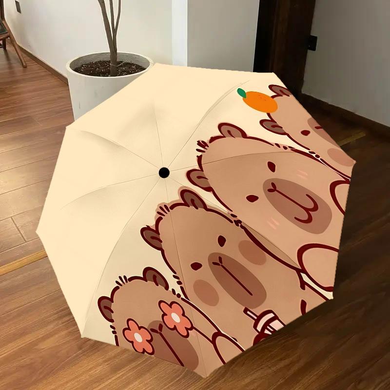 1 Stück Bärenschirm - 8 Speichen verstärkt, Automatisches Öffnen, Leicht & Langlebig, Modeaccessoire für Draußen, J0332