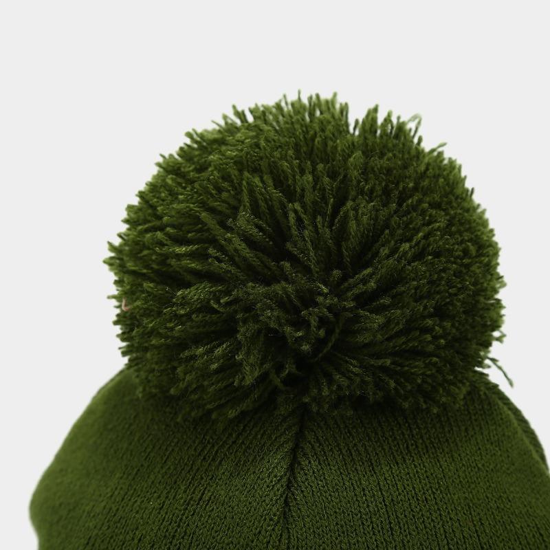 Chapeau d'hiver chaud en tricot avec pompon couleur unie pour hommes femmes extérieur