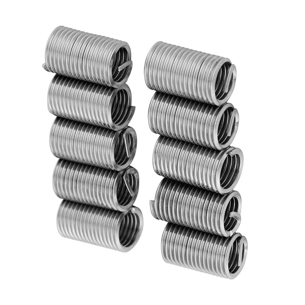 10 Pcs 304 Stainless Steel Wire Screw Sleeve Inserts Thread Repair Kit M8x1.25x3D