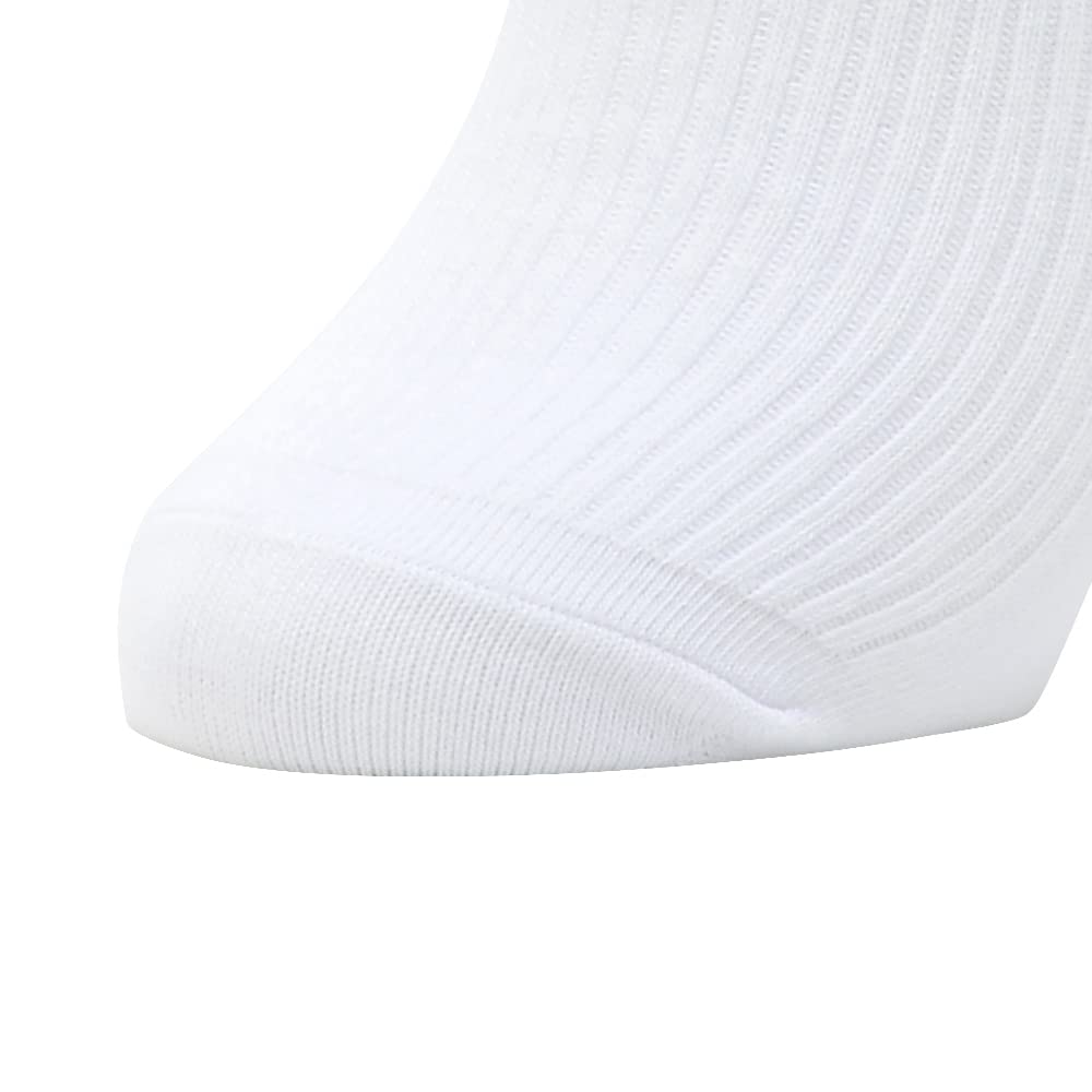 Gunze Support Sizes Ribbed Antibacterial and Set of 2 Socks, 22-24cm, White, Knit, Odor-Removing,
