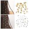 40PCS/Set Gold/Silver Hair Jewelry for Braids Accessories Hollow Out Hair Rings For Hair Dreadlocks Adjustable Hair Rings Cuffs