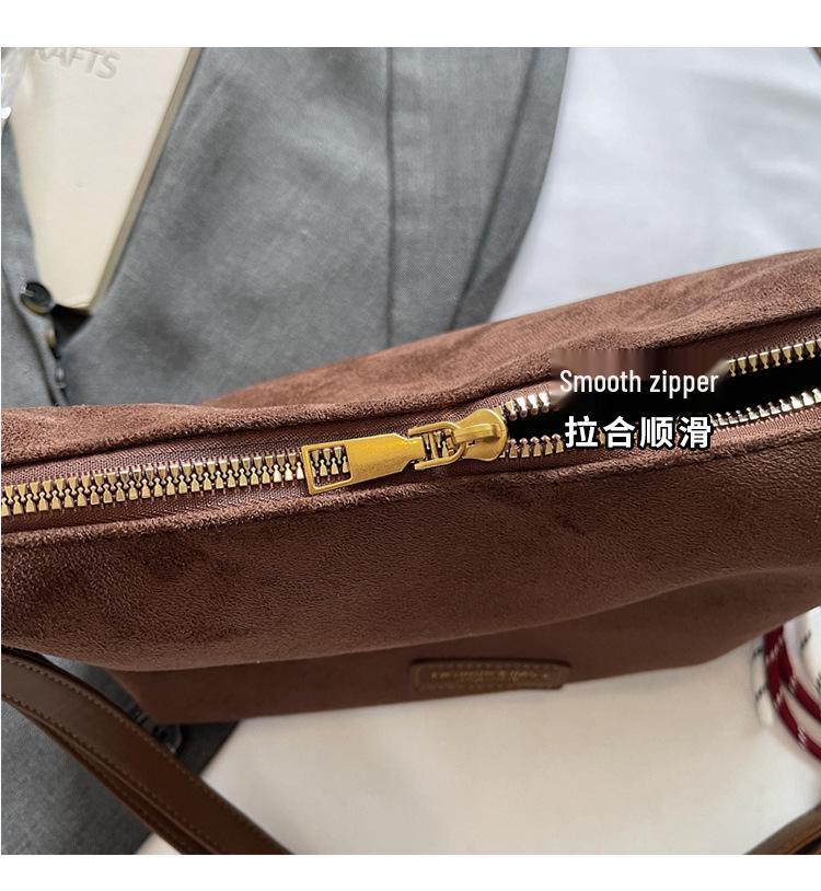 2025 Minimalist Retro Suede Crossbody Shoulder Bag for Women