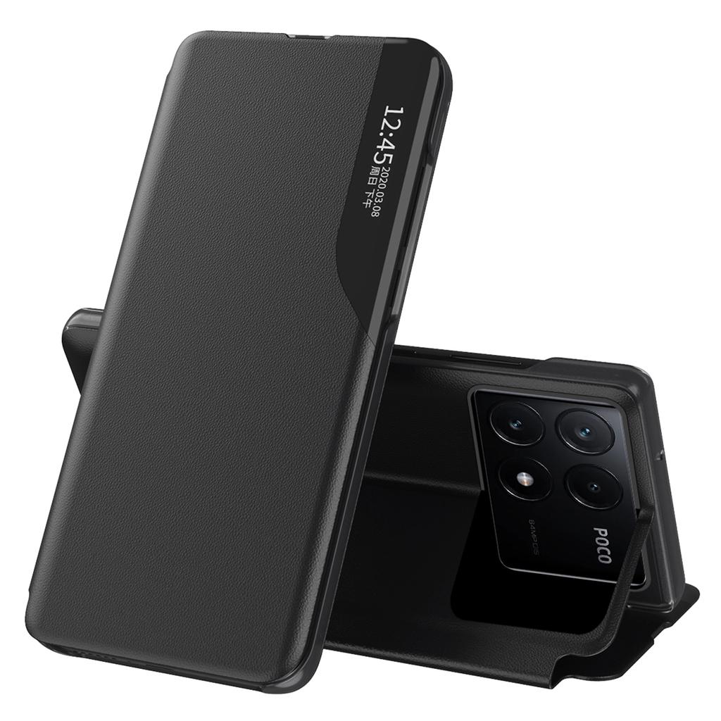 For Xiaomi Poco X6 Pro 5G/Redmi K70E 5G Phone Cover View Window Foldable Stand Case