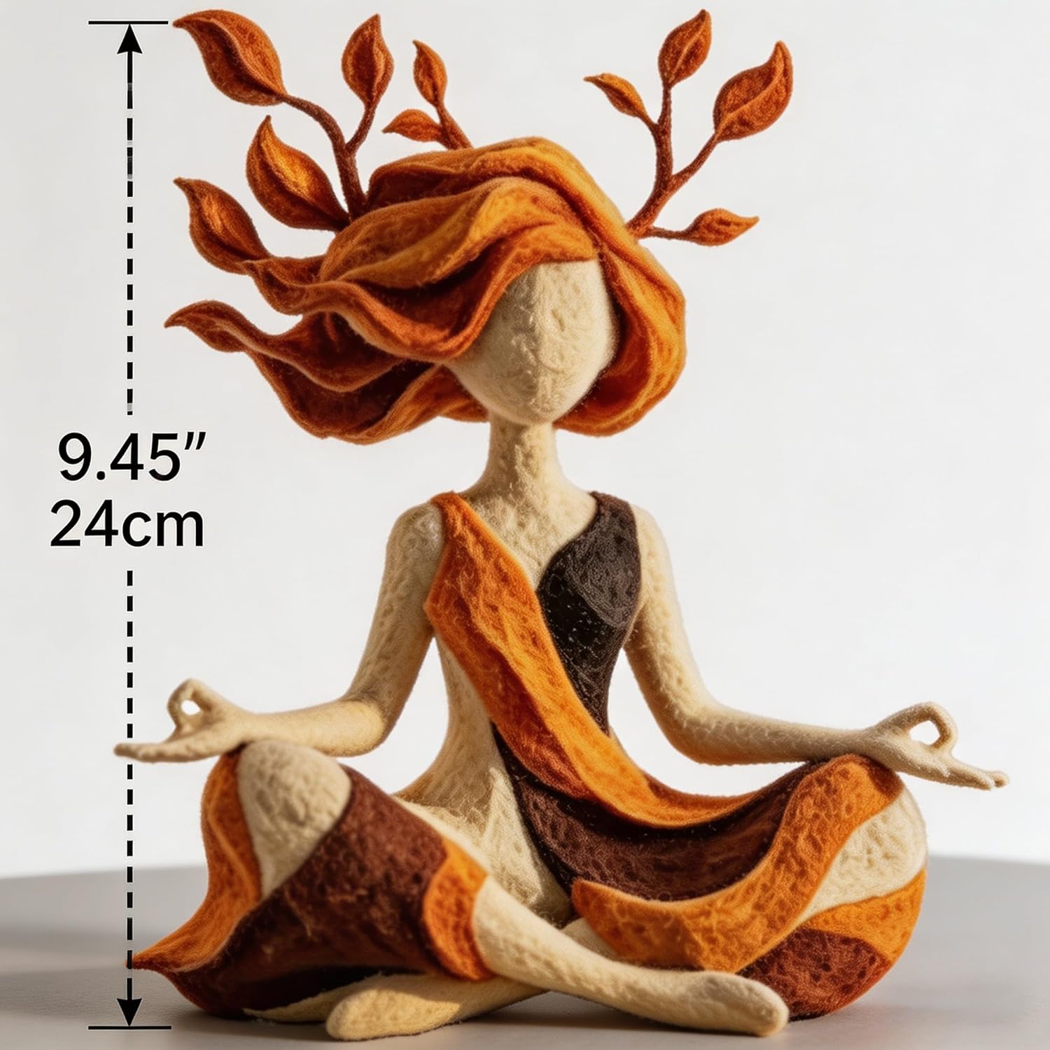 

Inner Harmony Sculptural Figurine Meditation Sculpture Figurine Mindfulness Yoga Statue Decor Abstract Resin Art for Living Room Bedroom Desk