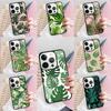 Green Monstera Leaf Soft Phone Case For iPhone 17 Air 15 16e 14 13 Pro Max Coque 12 11 Pro Max PLUS Cover