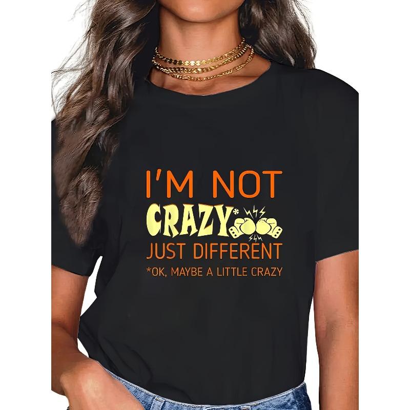 

Европейские размеры Женская футболка с коротким рукавом и круглым вырезом - Летняя и весенняя повседневная блузка, Машинная стирка, Непрозрачный топ, Укороченный, Обычная посадка S чёрный