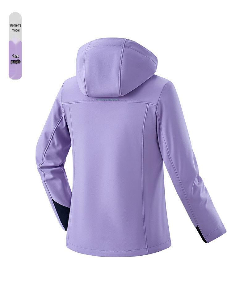 Windproof Waterproof Hooded Softshell Jacket for Outdoor Activities