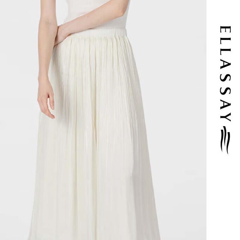ELLASSAY Elegant Pleated Long Skirt M