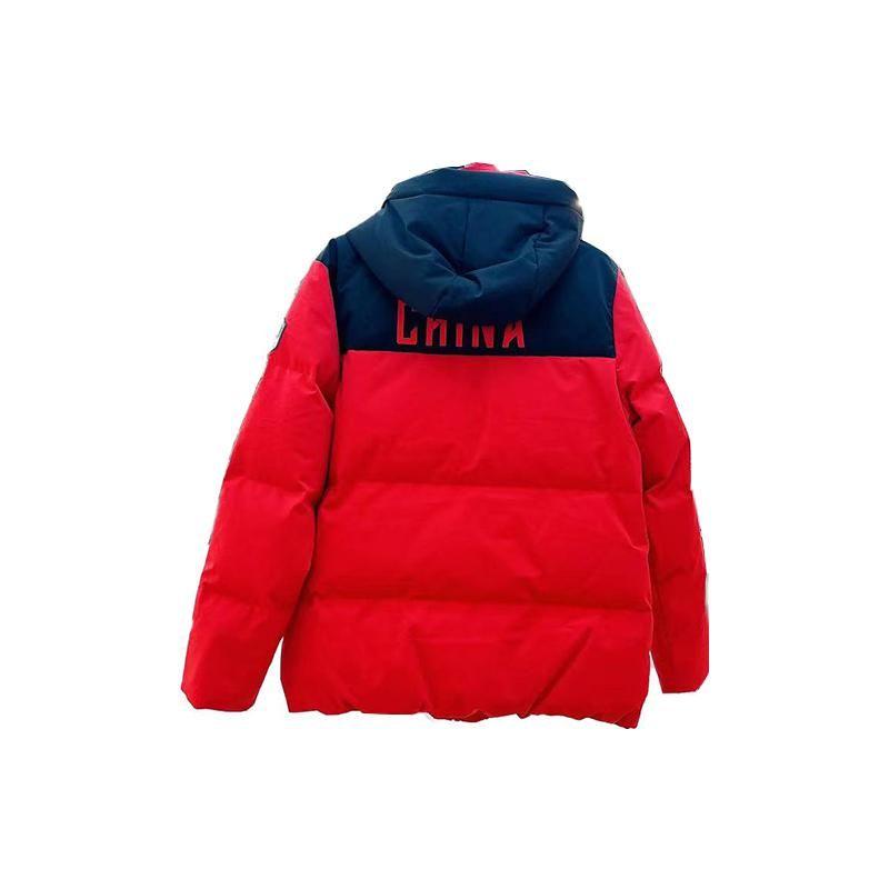 Anta Color Block Water Resistant Warm Puffer Jacket Men outerwear Classic-Red 162347939-3