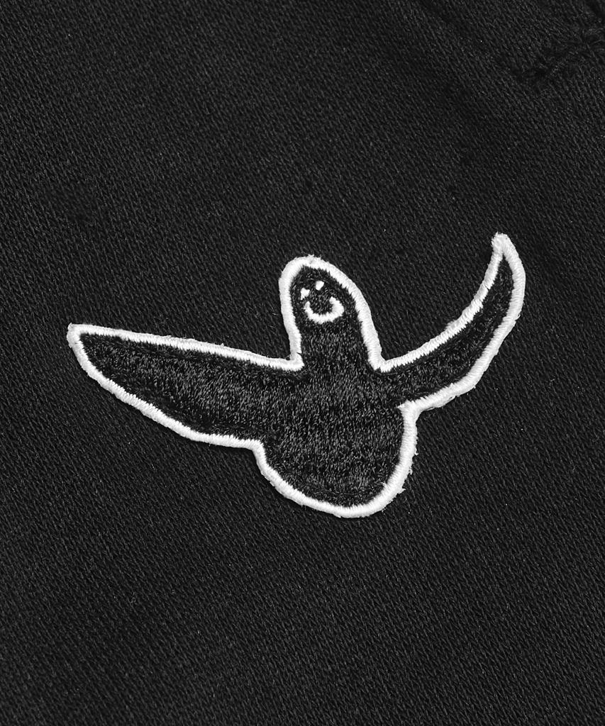 Mark Gonzales Angel Wappen Bermuda Sweatpants - Black