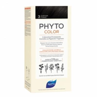 Phyto Color Permanent (Pflanzenfarbe) Haarfarbe - 3 DUNKELBRAUN