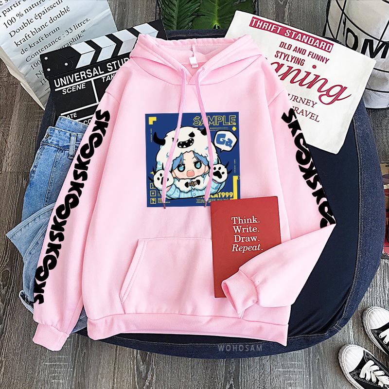 Anime SK8 The Infinity Langa Kawaii Hoodie Women Funny Cartoon Skateboard Clothes Streetwear Winter Warm Thicken Sweatshirt Male