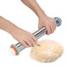 Non-stick Scale Adjustable Stainless Steel Rolling Pin Cake Dough Roller Baking Pastry Bakeware Tool