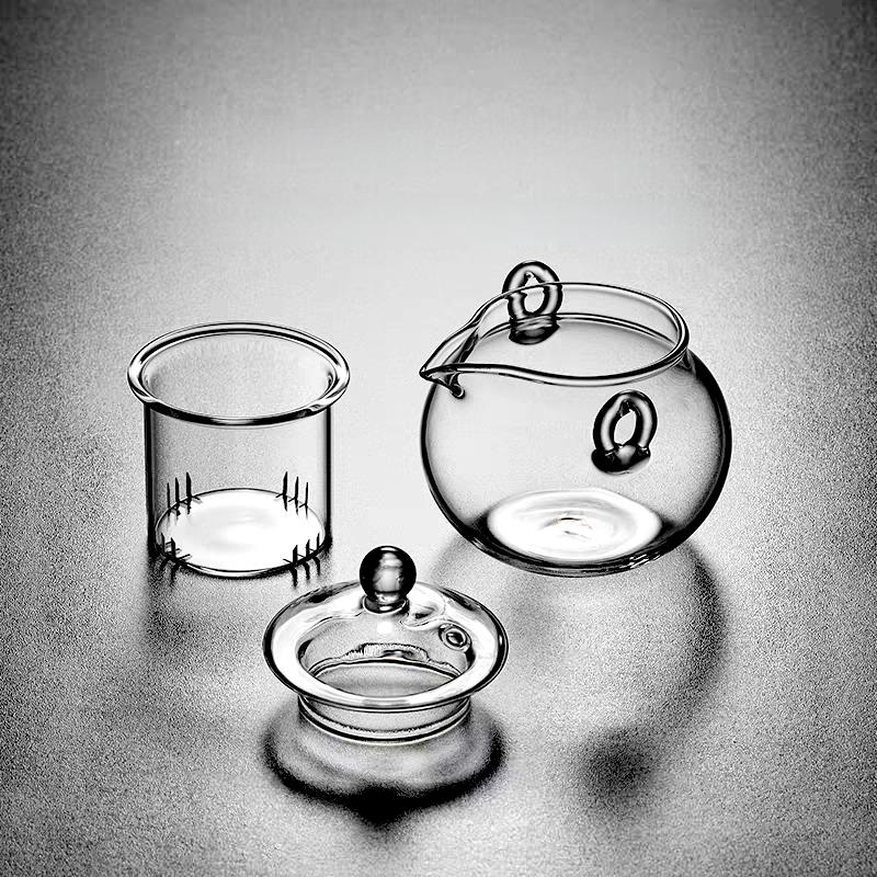 250ml Hand Held Glass Teapot with Infsuer Tea Water Separation Hand Brewing Tea Pot Kung Fu Tea Set чистый