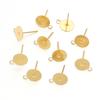 10-50pcs/lot High Quality Stainless Steel Blank Earring Stud Base For 6/8/10mm Cabochon Cameo Settings DIY Earrings Accessories