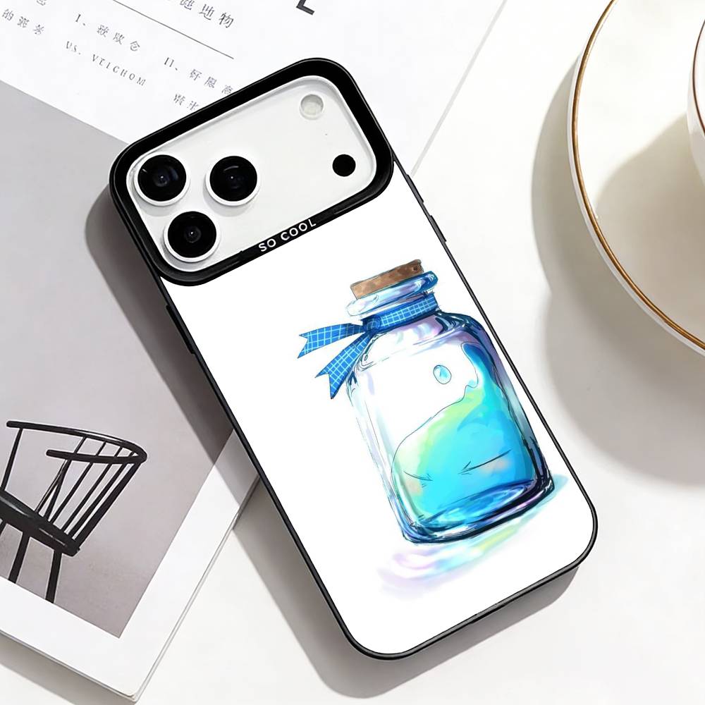 Slime Anime Rimuru Tempest Phone Case For iPhone17,16,15,14,13,12,Pro Max Black Colorful Phone case