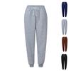 Damskie spodnie dresowe z podszewką z polaru, ciepłe i casualowe spodnie sportowe z kieszeniami