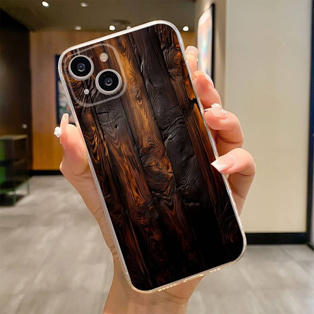 Natural Wood   Phone Case For iPhone 17 16e 16 15 14 13 12 11mini Pro Max X XR XSMAX 8 7 Air Plus Soft Cover