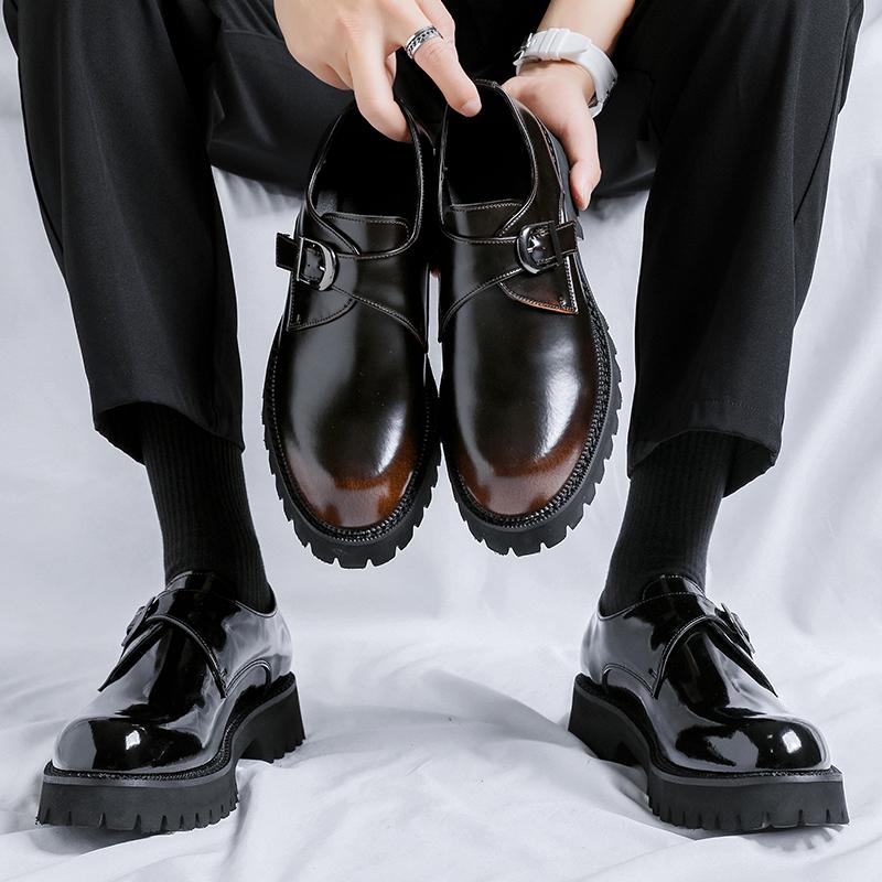 Fashion Brand Spring/Summer New Black Men Shoes Comfy Luxury Brand Men Casual Shoes Lace Up Business Style Dress Shoes Men