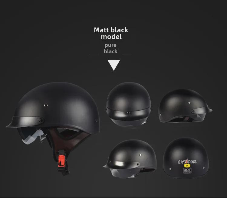 DOT-Certified Retro 3C Motorcycle Half Helmet for Summer
