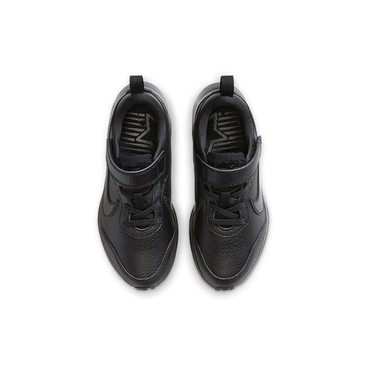 Nike Varsity Leather Low top Sports Casual Shoes Pure Black Children Aged 3 7 Years Old CN9393-001
