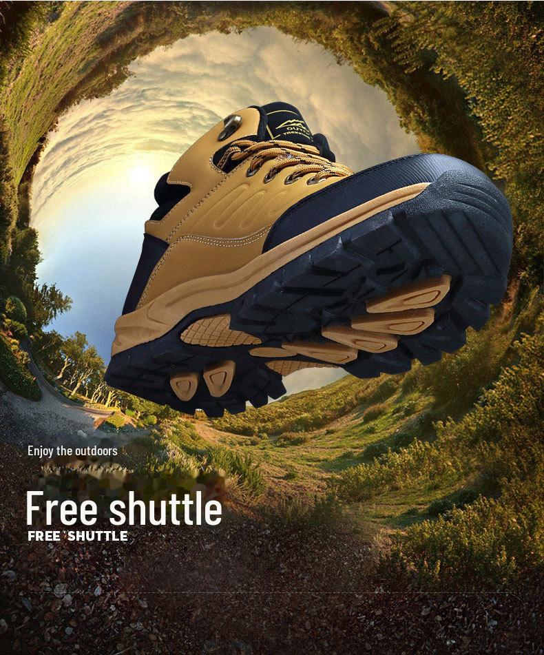 Wasserdichte, rutschfeste Winterwanderstiefel für Herren - Hohe, verdickte Schneeschuhe