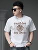European Goods 2025 Summer New Men's round Neck Letter Print Hot Drilling Short sleeve T-shirt Fashion Brand Loose Half Sleeve Top