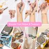 NEWACALOX Mini Jewelry Pliers Carbon Steel Jewelry Plier Sets Round Curved Needle Nose Beading Tool Kit for DlY Jewelry Making