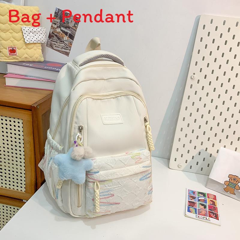 Small Cute Korean Style Backpack With Nylon For School Use
