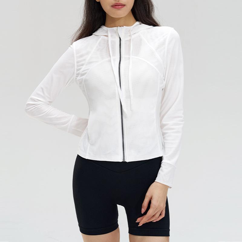 Yoga clothes, yoga tops, sports outdoor long sleeves, moisture wicking, fitness, body tight and breathable fitness clothes, women