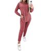 Women Suit Hooded Sweatshirt Long Sleeve High Waist Pants with Pocket Comfortable To Wear Stylish Suit
