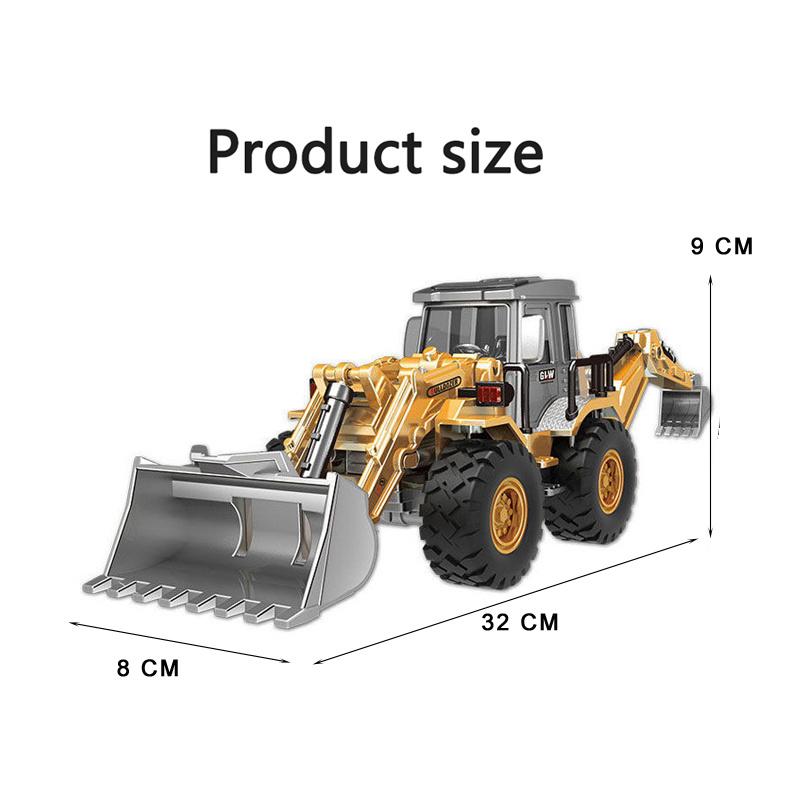 Hračky 2 v 1 pro kluky Slitina Traktor Děti Bagr Buldozer Miniaturní Model nákladního auta Kovové Stavební vozidlo Dárky pro děti