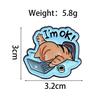 Creative "I Am Very Good" Alphabet Metal Brooch - Cute Cartoon Kitten Personality Accessory Badge
