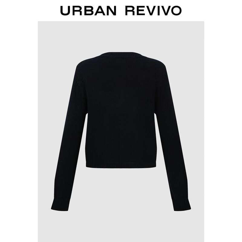 

Женский короткий вязаный кардиган с вышивкой UR L