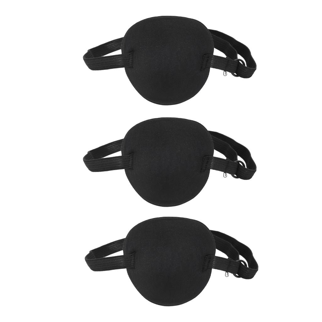 10pcs Eye Patch Adjustable Soft Elastic Strabismus Amblyopia Eye Patch for Children Adult Black