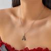 New Design Sweet Pink Christmas Tree Pendant Earrings For Women Luxury Sparkling Zircon Dangle Earring Holiday Party Jewelry