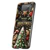 Merry Christmas Hard PC Phone Case For Samsung Galaxy Z Flip 7 6 5 4 Black Cover For Galaxy Z Flip 3 Foldable Fundas Shell Capas