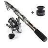Fishing Rod Reel Combos with Carbon Telescopic Spinning Rod and 13+1BB Spinning Reel Rod Set