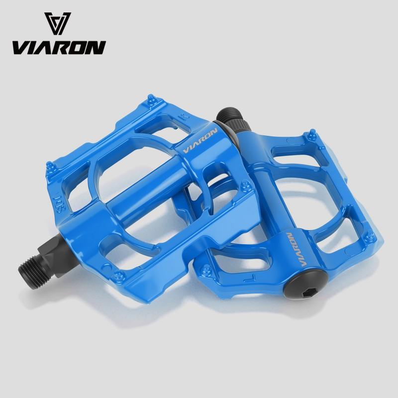 VIARON Aluminum Alloy Bicycle Pedals Mountain Bike Road Lightweight Durable Flat Platform