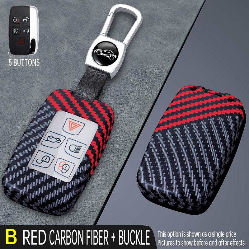 Carbon Car Key Cover Case Shell for Land Rover Range Rover Evoque Discovery Sport Velar for Jaguar XE E-PACE XF 2022 2023 2021