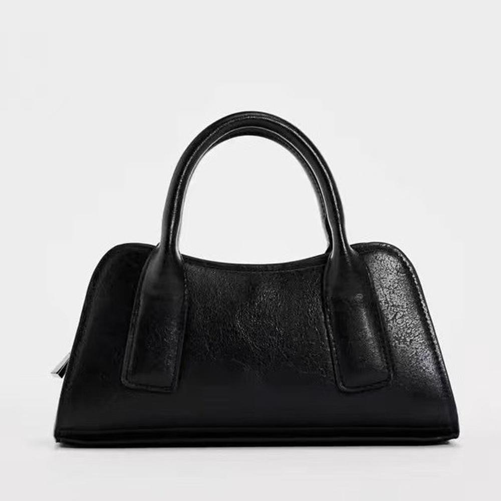 

Mini Black Women Handbags Casual PU Leather Shoulder Crossbody Bag Tote Bags for Women Clutch Small Chains Phone Flap 24x7x12cm