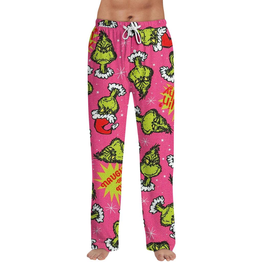 Men's Allover Printed Home Pants Sleeping Pajama Pants Long Pants Pajama Pants Yoga Pants