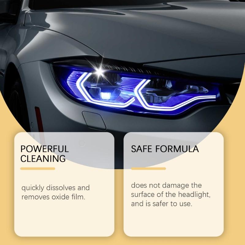 Headlight Care & Restoration Agent Easy To Use Formula Cleaning & Polishing for Oxidation Removal & Surfaces Protection