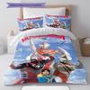 Three-piece cartoon Ultraman Tiga printed bedding set,(1*Duvet Cover + 2*Pillowcase, Without Core) suitable for bedroom use.