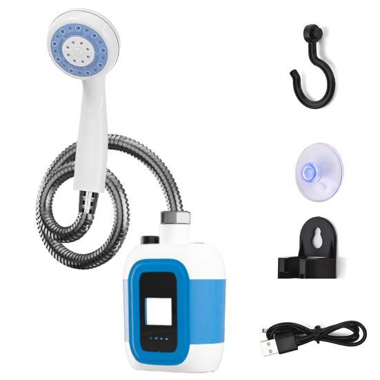 Tragbare wiederaufladbare Campingdusche mit elektrischer Pumpe und Duschkopf
