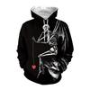 Halloween costume new digital printing dark couple casual sweater