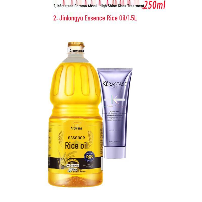 

Kérastase Smoothing Color Glaze Conditioner 250ml & Arowana Rice Bran Oil 1.5L