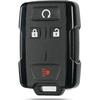 Key Fob Shell Case Replacement Fits for Chevrolet Colorado Chevy Silverado GMC Canyon Sierra 2014 2015 2016 2017 2018- Keyless Entry Remote Control 4